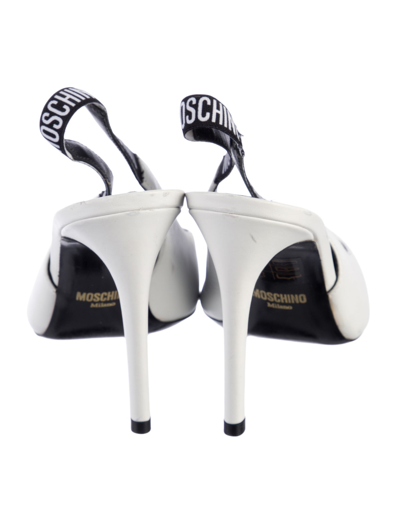 Moschino Leather Slingback Pumps